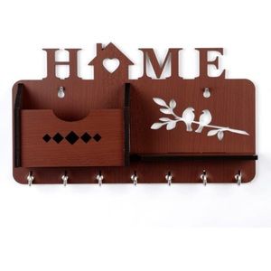 BNIB SEHAZ ARTWORKS Wooden Key Holder for Wall